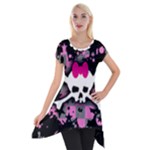 Scene Skull Splatter Short Sleeve Side Drop Tunic