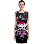 Scene Skull Splatter Sleeveless Velvet Midi Dress