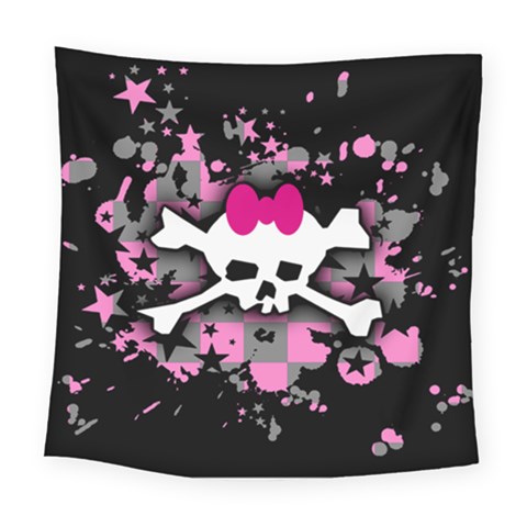 Scene Skull Splatter Square Tapestry (Large) from ArtsNow.com