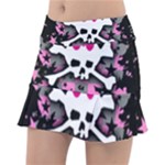 Scene Skull Splatter Tennis Skirt