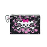 Scene Skull Splatter Canvas Cosmetic Bag (Small)