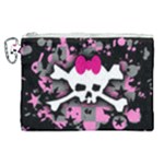 Scene Skull Splatter Canvas Cosmetic Bag (XL)