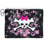 Scene Skull Splatter Canvas Cosmetic Bag (XXL)