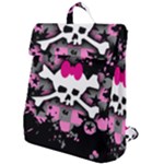 Scene Skull Splatter Flap Top Backpack