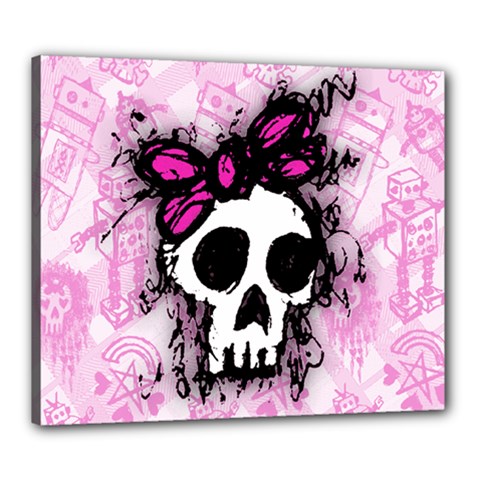 Sketched Skull Princess Canvas 24  x 20  (Stretched) from ArtsNow.com