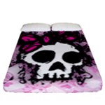 Sketched Skull Princess Fitted Sheet (King Size)