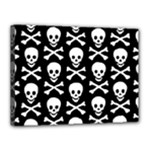 Skull and Crossbones Canvas 16  x 12  (Stretched)