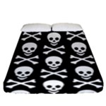 Skull and Crossbones Fitted Sheet (Queen Size)