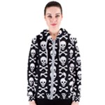 Skull and Crossbones Women s Zipper Hoodie