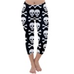 Skull and Crossbones Capri Winter Leggings 