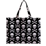 Skull and Crossbones Zipper Mini Tote Bag