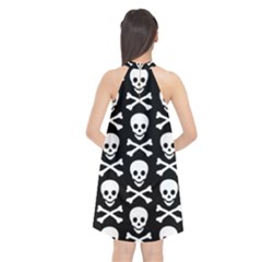 Halter Neckline Chiffon Dress  