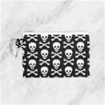 Skull and Crossbones Canvas Cosmetic Bag (Small)