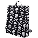 Skull and Crossbones Flap Top Backpack