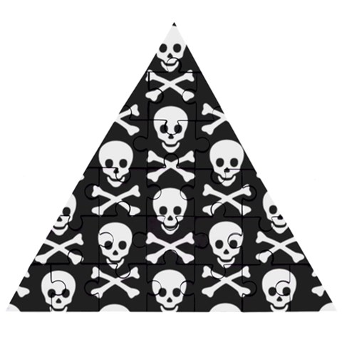 Skull and Crossbones Wooden Puzzle Triangle from ArtsNow.com