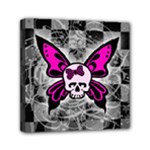 Skull Butterfly Mini Canvas 6  x 6  (Stretched)