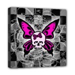 Skull Butterfly Mini Canvas 8  x 8  (Stretched)