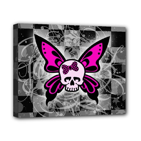 Skull Butterfly Canvas 10  x 8  (Stretched) from ArtsNow.com