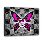 Skull Butterfly Canvas 10  x 8  (Stretched)