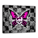 Skull Butterfly Canvas 20  x 16  (Stretched)