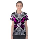 Skull Butterfly Women s Sport Mesh Tee