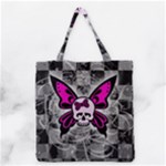 Skull Butterfly Grocery Tote Bag