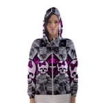 Skull Butterfly Women s Hooded Windbreaker