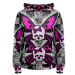 Skull Butterfly Women s Pullover Hoodie