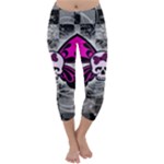 Skull Butterfly Capri Winter Leggings 