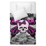 Skull Butterfly Duvet Cover Double Side (Single Size)