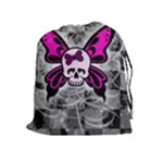 Skull Butterfly Drawstring Pouch (XL)