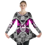 Skull Butterfly Long Sleeve Tunic 