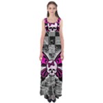 Skull Butterfly Empire Waist Maxi Dress