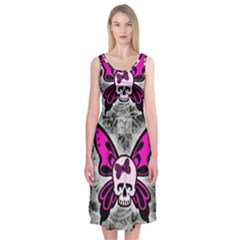 Skull Butterfly Midi Sleeveless Dress from ArtsNow.com