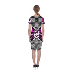 Classic Short Sleeve Midi Dress Back