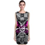 Skull Butterfly Sleeveless Velvet Midi Dress