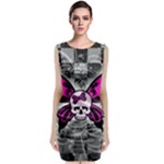 Skull Butterfly Sleeveless Velvet Midi Dress