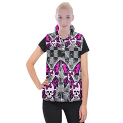 Skull Butterfly Women s Button Up Vest from ArtsNow.com