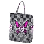 Skull Butterfly Giant Grocery Tote