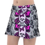 Skull Butterfly Tennis Skirt