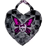 Skull Butterfly Giant Heart Shaped Tote