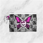 Skull Butterfly Canvas Cosmetic Bag (Small)