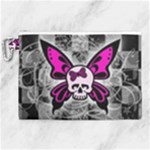 Skull Butterfly Canvas Cosmetic Bag (XL)