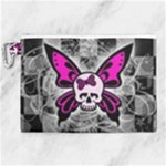 Skull Butterfly Canvas Cosmetic Bag (XL)