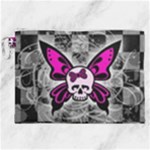 Skull Butterfly Canvas Cosmetic Bag (XXL)