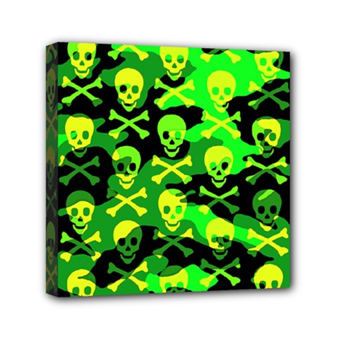 Skull Camouflage Mini Canvas 6  x 6  (Stretched) from ArtsNow.com
