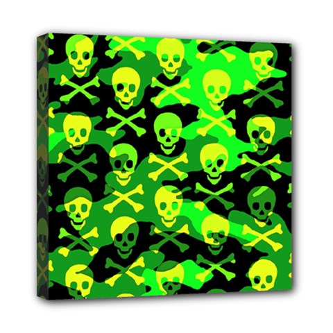 Skull Camouflage Mini Canvas 8  x 8  (Stretched) from ArtsNow.com