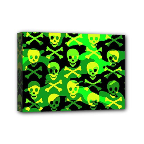 Skull Camouflage Mini Canvas 7  x 5  (Stretched) from ArtsNow.com