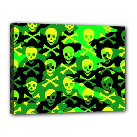 Skull Camouflage Canvas 16  x 12  (Stretched) from ArtsNow.com