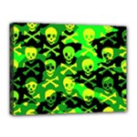 Skull Camouflage Canvas 16  x 12  (Stretched)